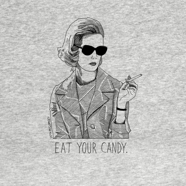 Betty "Eat Your Candy" Original B/W Design by smccomsey